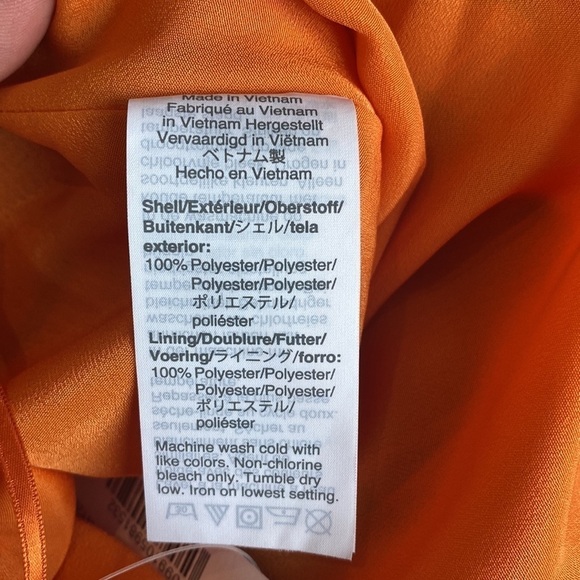 J. Crew orange striped pleated midi skirt 4 NWT - Picture 7 of 8